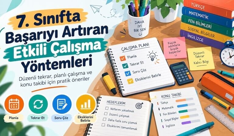 7. Sınıfta Başarıyı Artıran Etkili Çalışma Yöntemleri