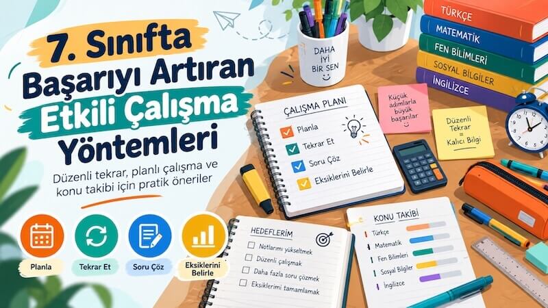 7. Sınıfta Başarıyı Artıran Etkili Çalışma Yöntemleri